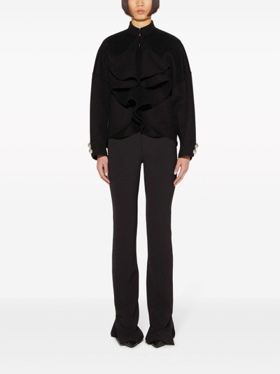 PUCCI ruffled-placket wool jacket outlook