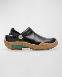 FENDI Men's Orbit Leather Clogs | neimanmarcus | REVERSIBLE