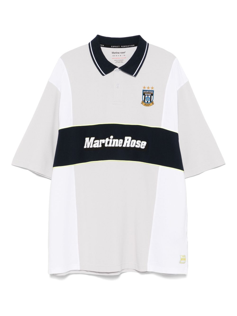 panelled polo shirt - 1
