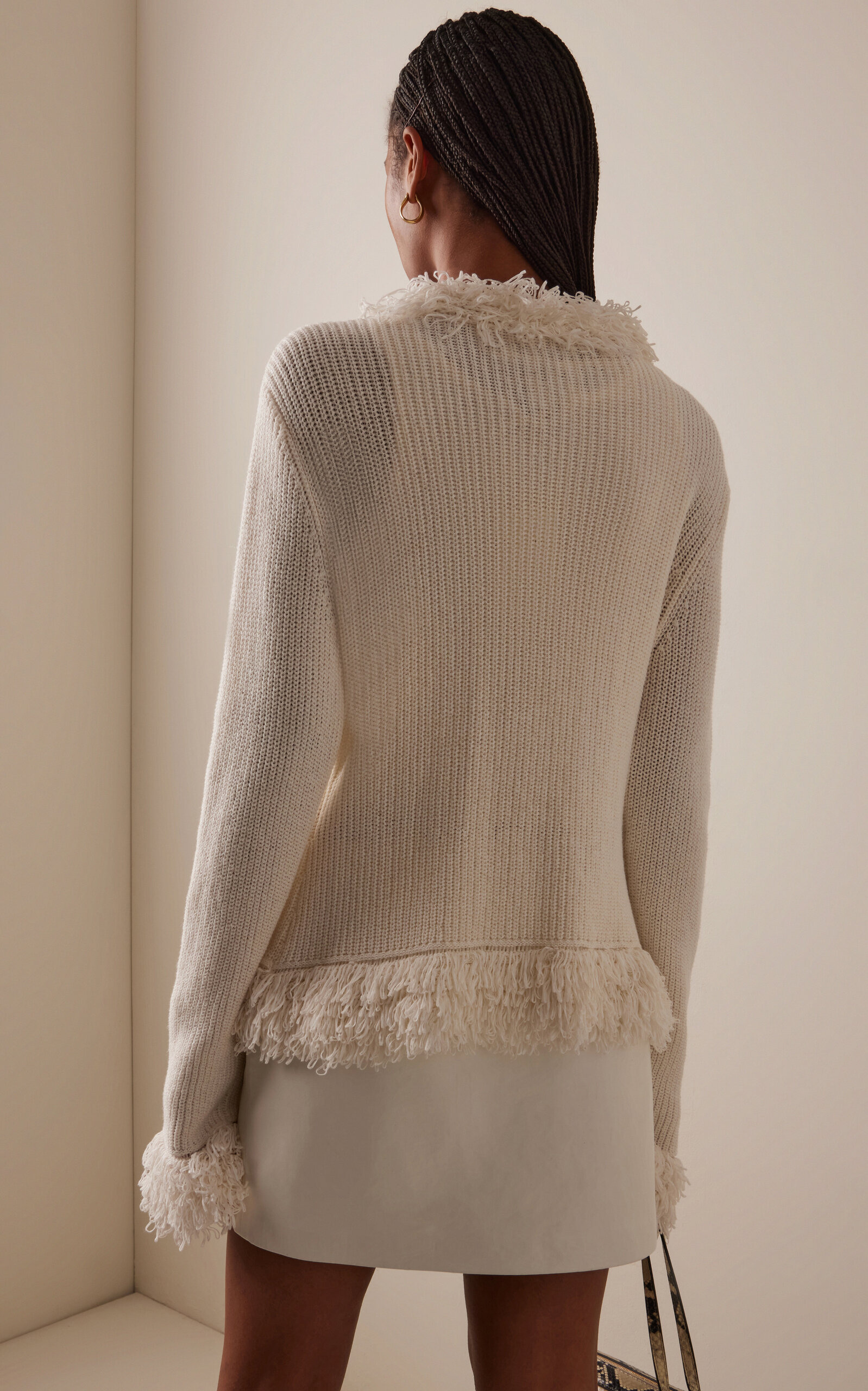 Mello Fringed Cardigan white - 4