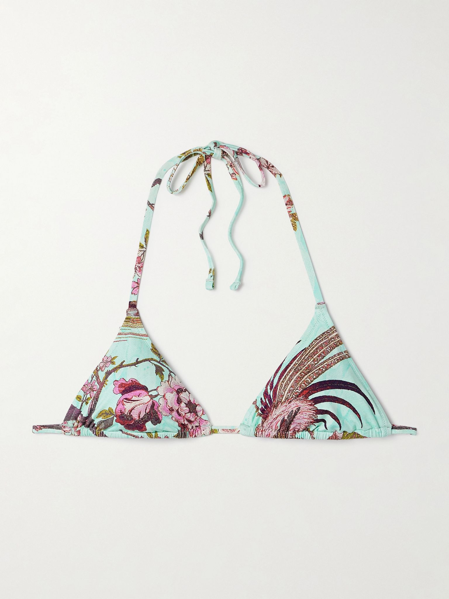 + Roberto Cavalli Signature Swim Triangle Top - Fagianella Multi - 1
