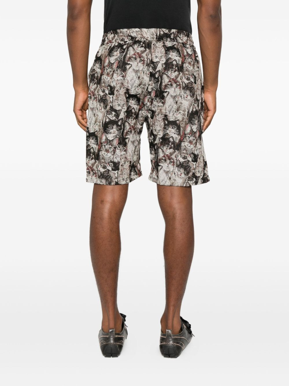 cat-print shorts - 4