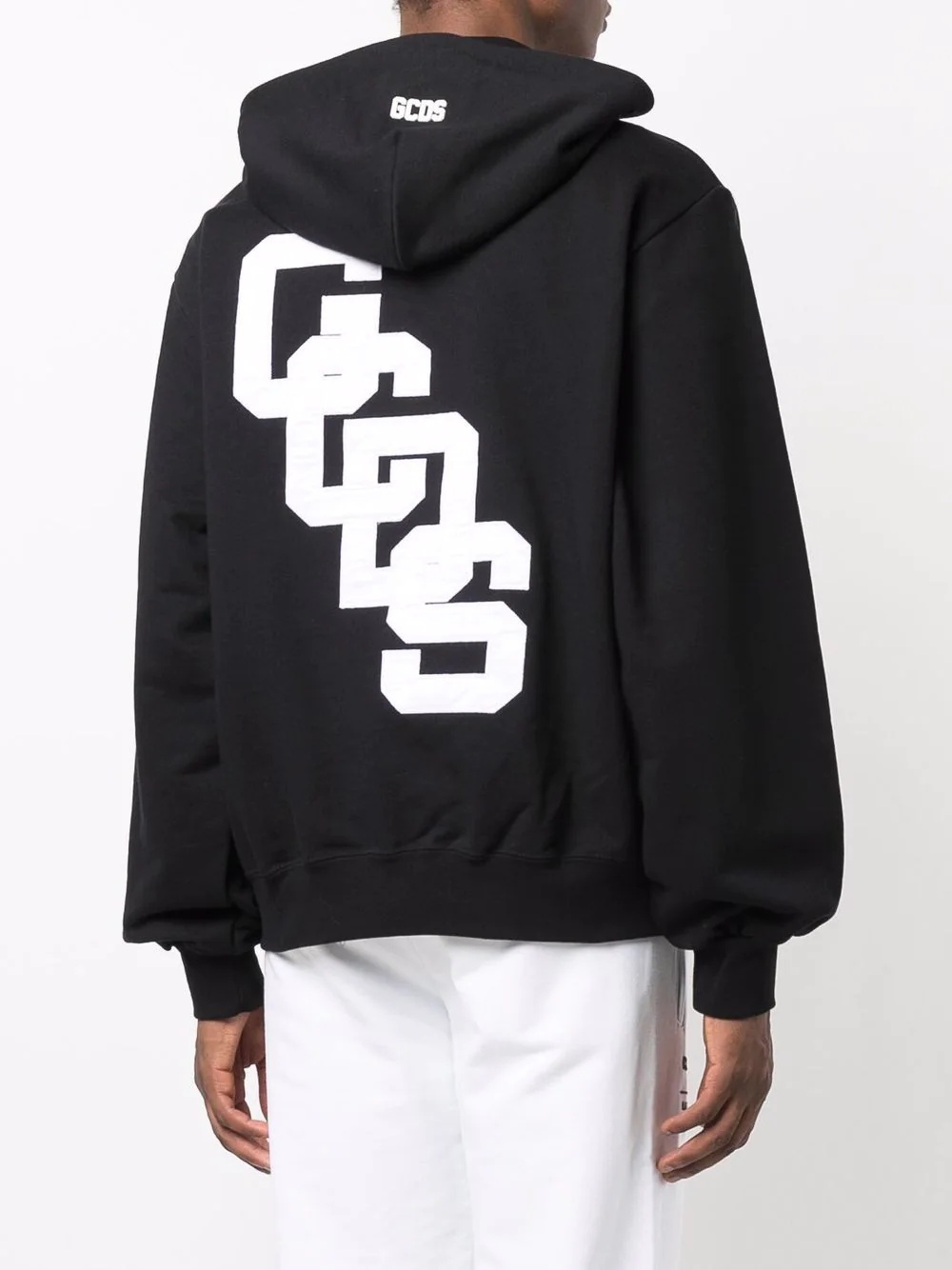 rear logo patch hoodie - 4