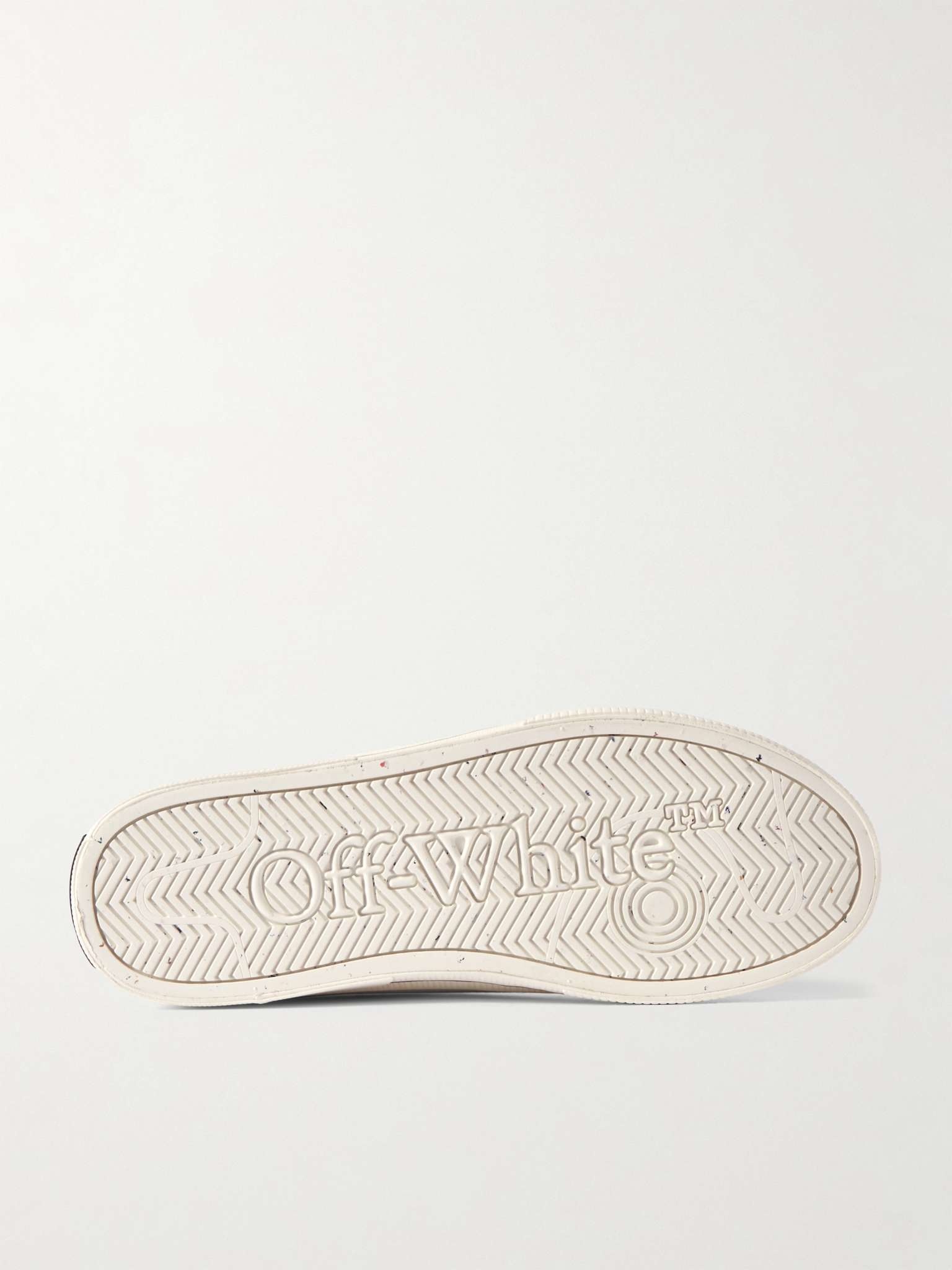 Logo-Embroidered Leather-Trimmed Canvas Sneakers - 3