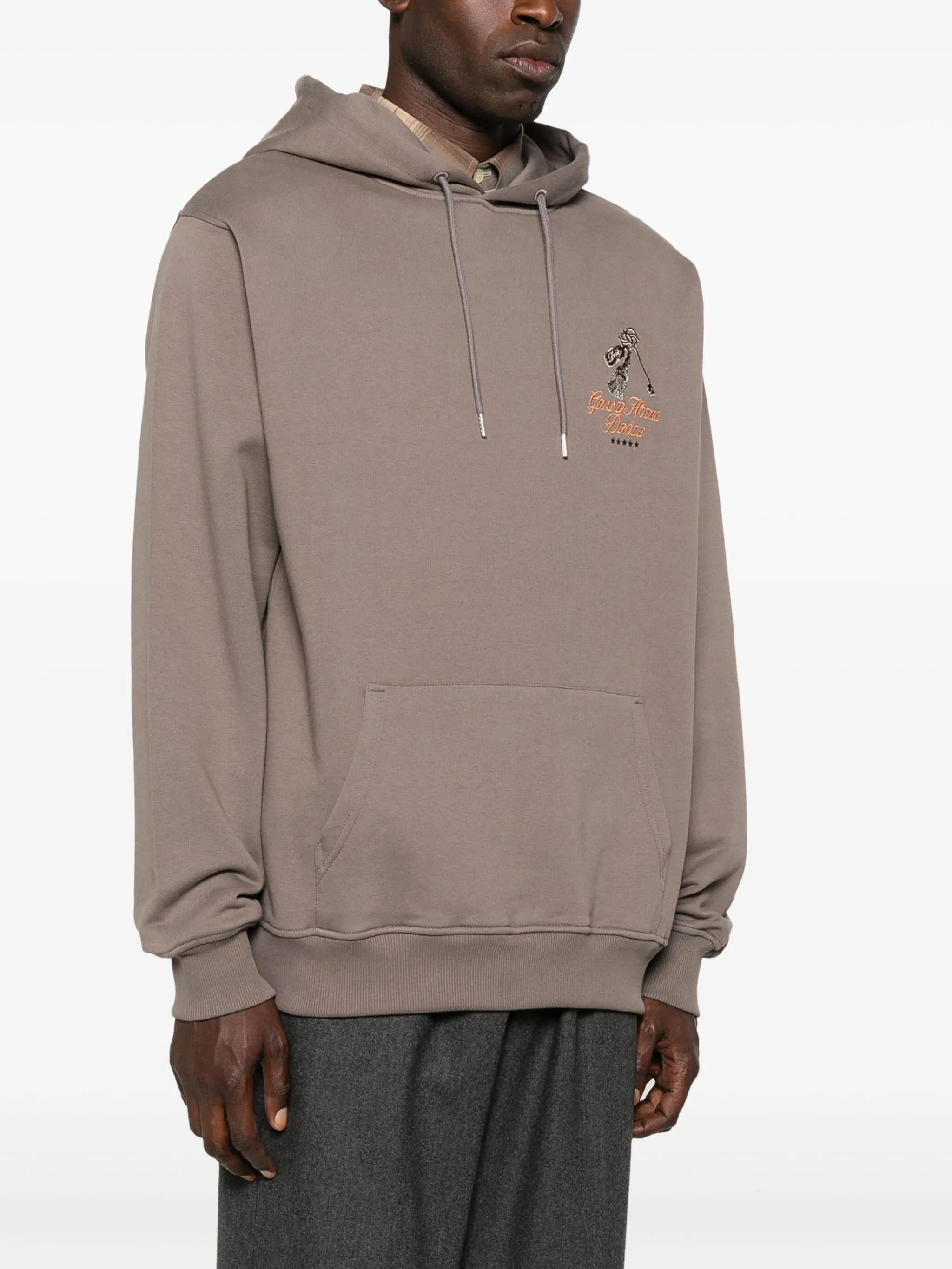 Drole De Monsieur Logo-embroidered Hoodie - 3