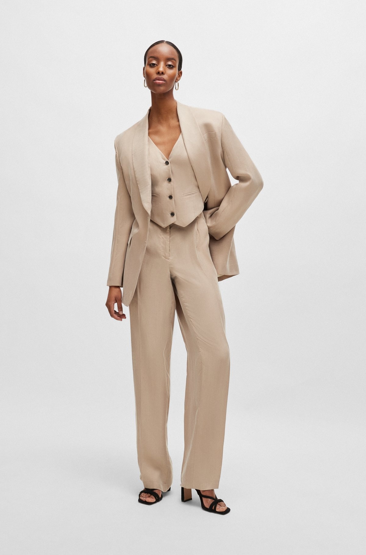 SLIM-FIT WAISTCOAT WITH CUT-OUT BACK - 3