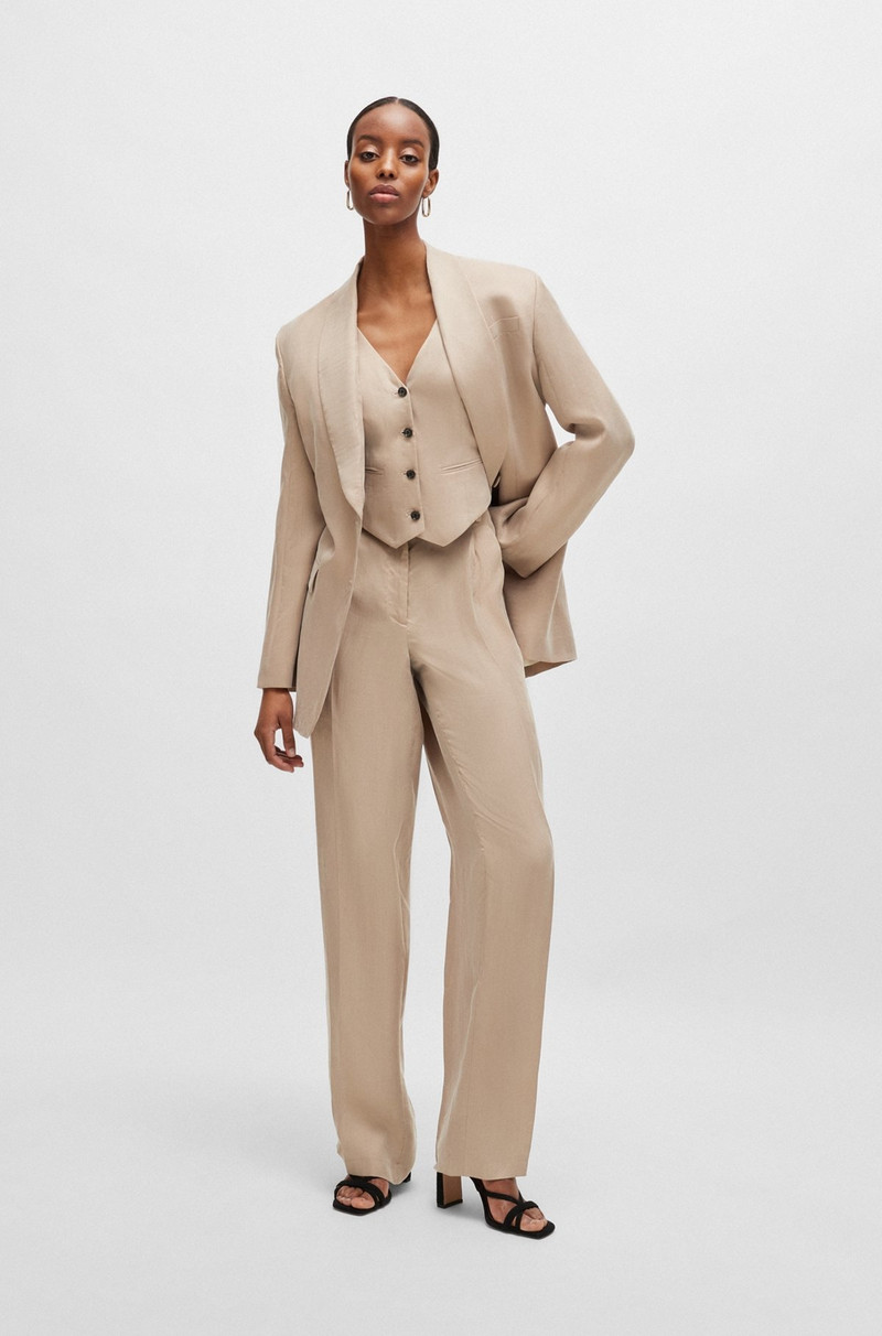 BOSS SLIM-FIT WAISTCOAT WITH CUT-OUT BACK outlook