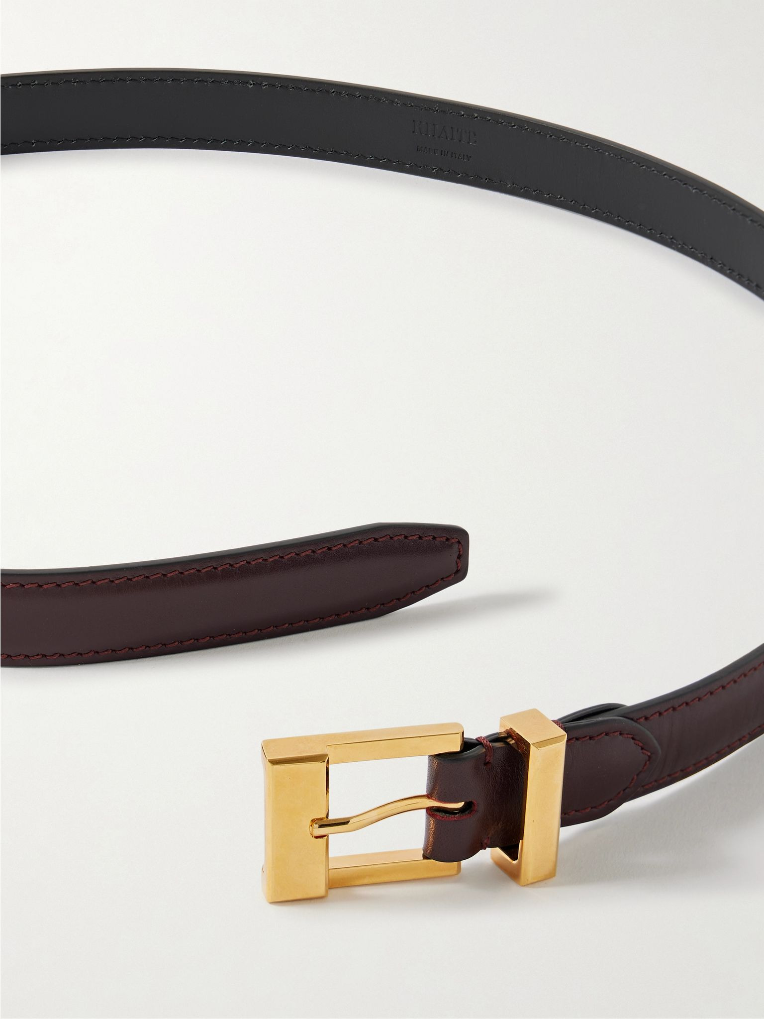 Manhattan leather belt Burgundy - 3