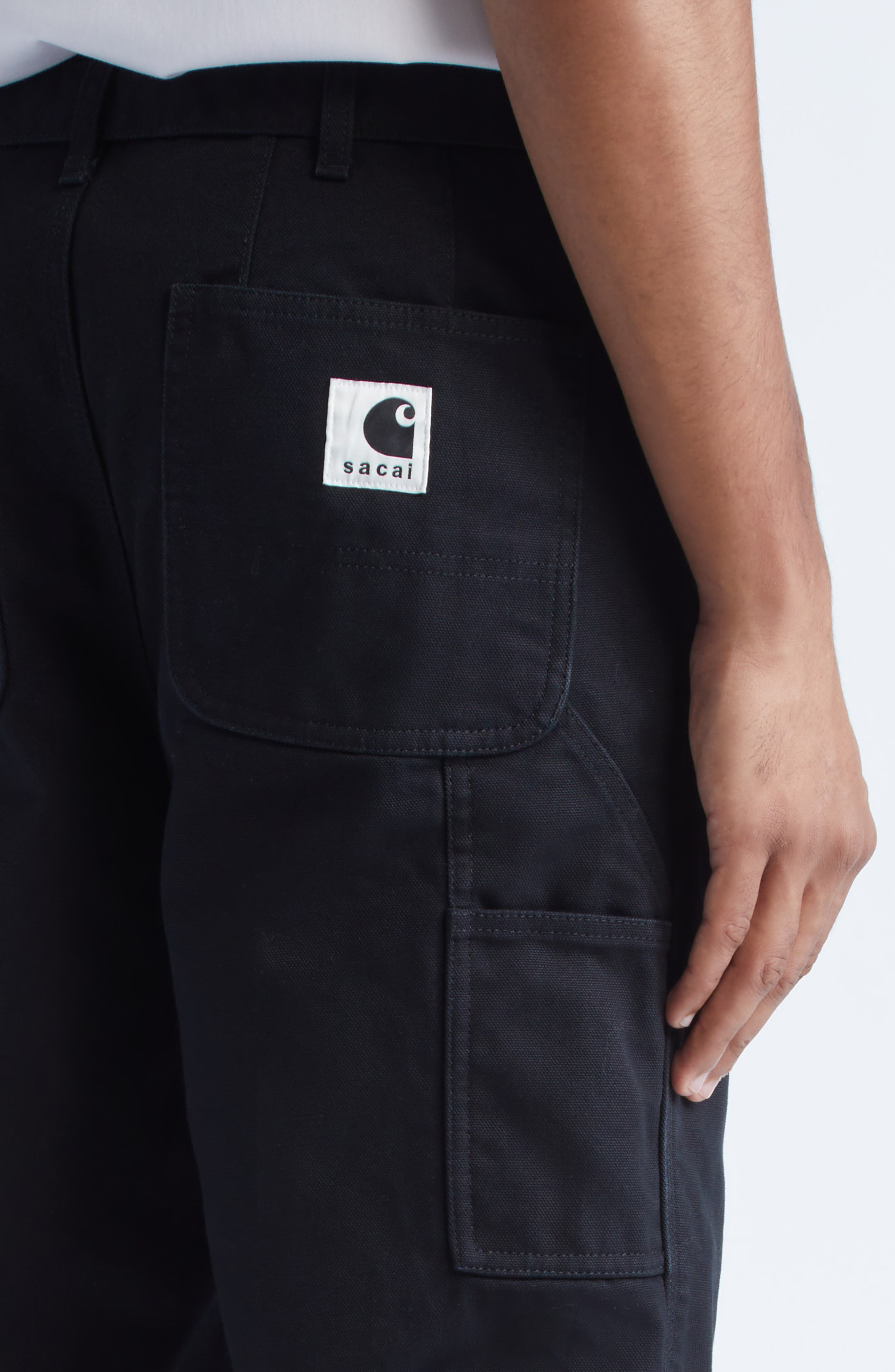 Sacai Carhartt WIP Duck Canvas Carpenter Pants in Black at Nordstrom - 5