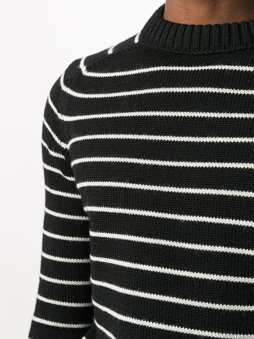 striped virgin wool jumper - 5