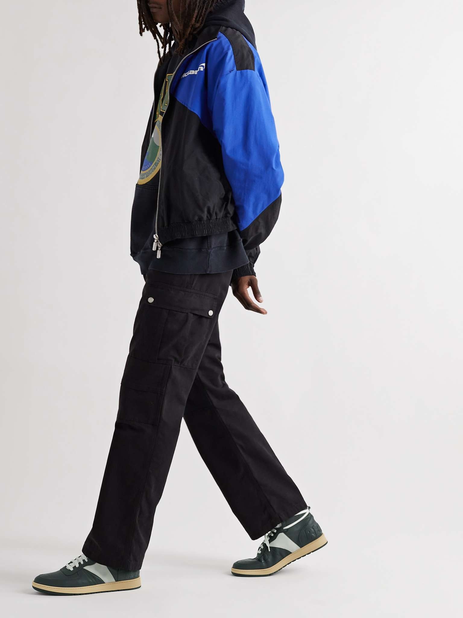 Rhecess Logo-Appliquéd Distressed Leather High-Top Sneakers - 4