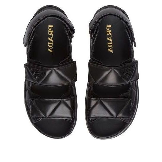 (WMNS) PRADA Padded Nappa Leather Sandals 'Black' 1X721M_038_F0002_F_020 - 4