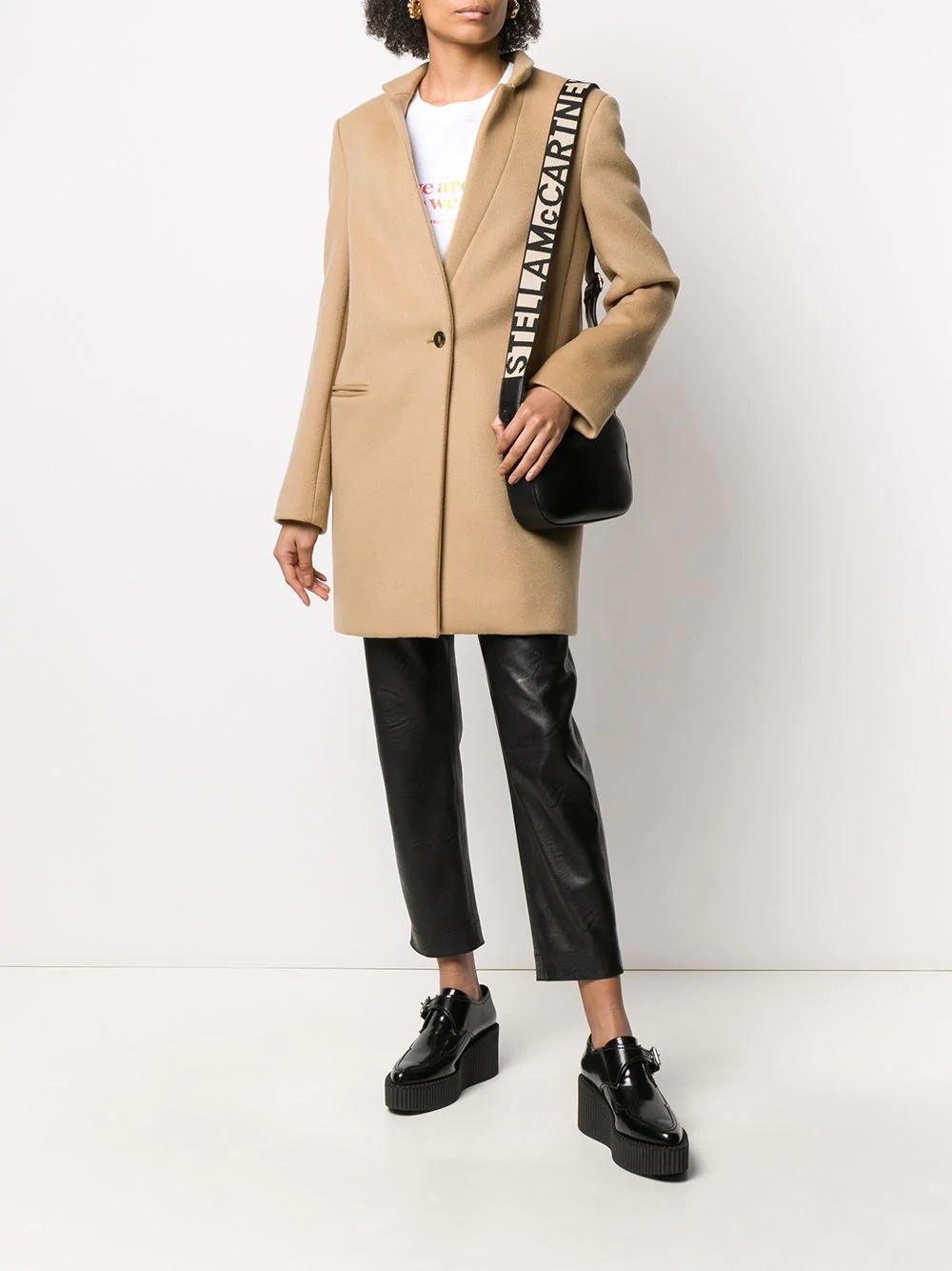 single-breasted wool coat - 2