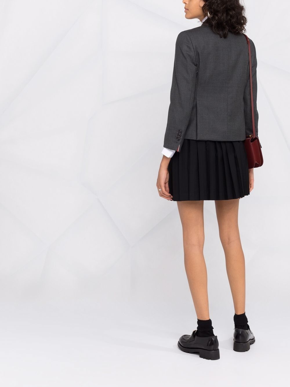 cropped single-breasted blazer - 4