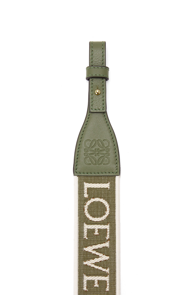 Loewe Anagram loop strap in jacquard and calfskin outlook