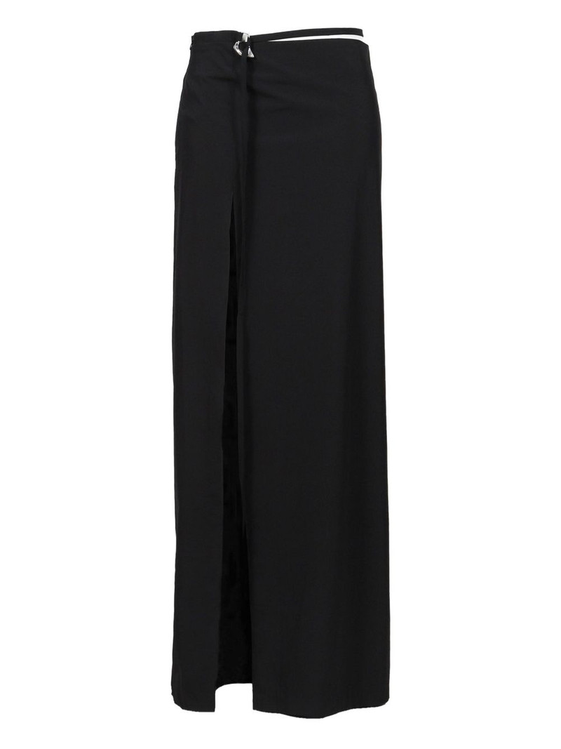 wrap-front split skirt 1