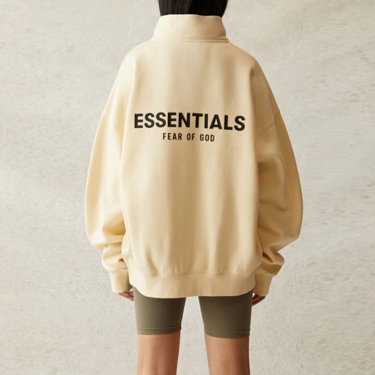 Fear of God Essentials SS21 Mockneck Half Zip Buttercream FOG-SS21-576 - 6
