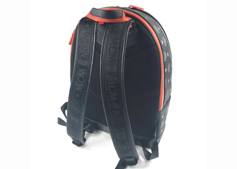 MCM MCM Backpack Visetos Medium Black/Orange outlook