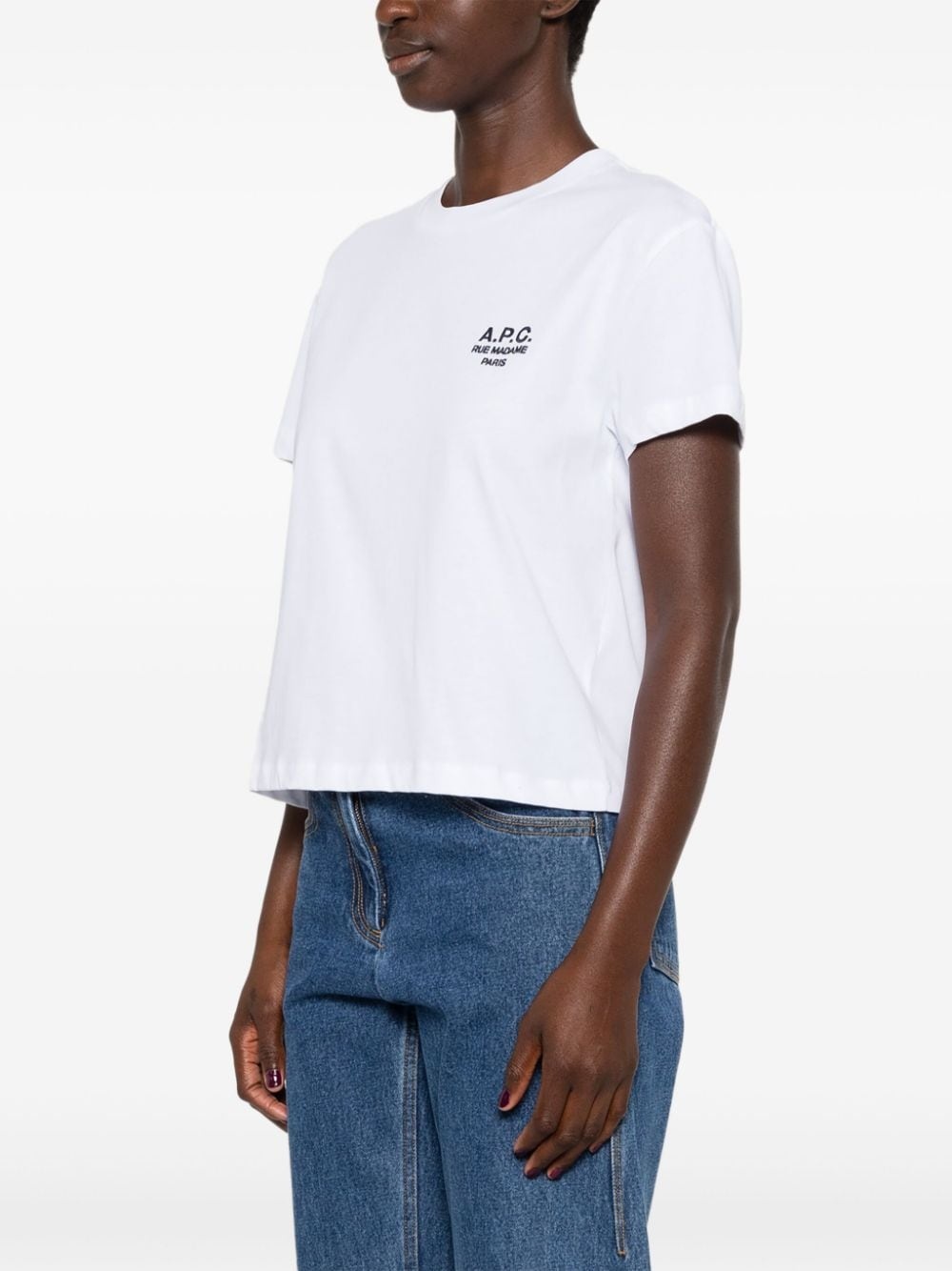 logo-embroidered cotton T-shirt - 3