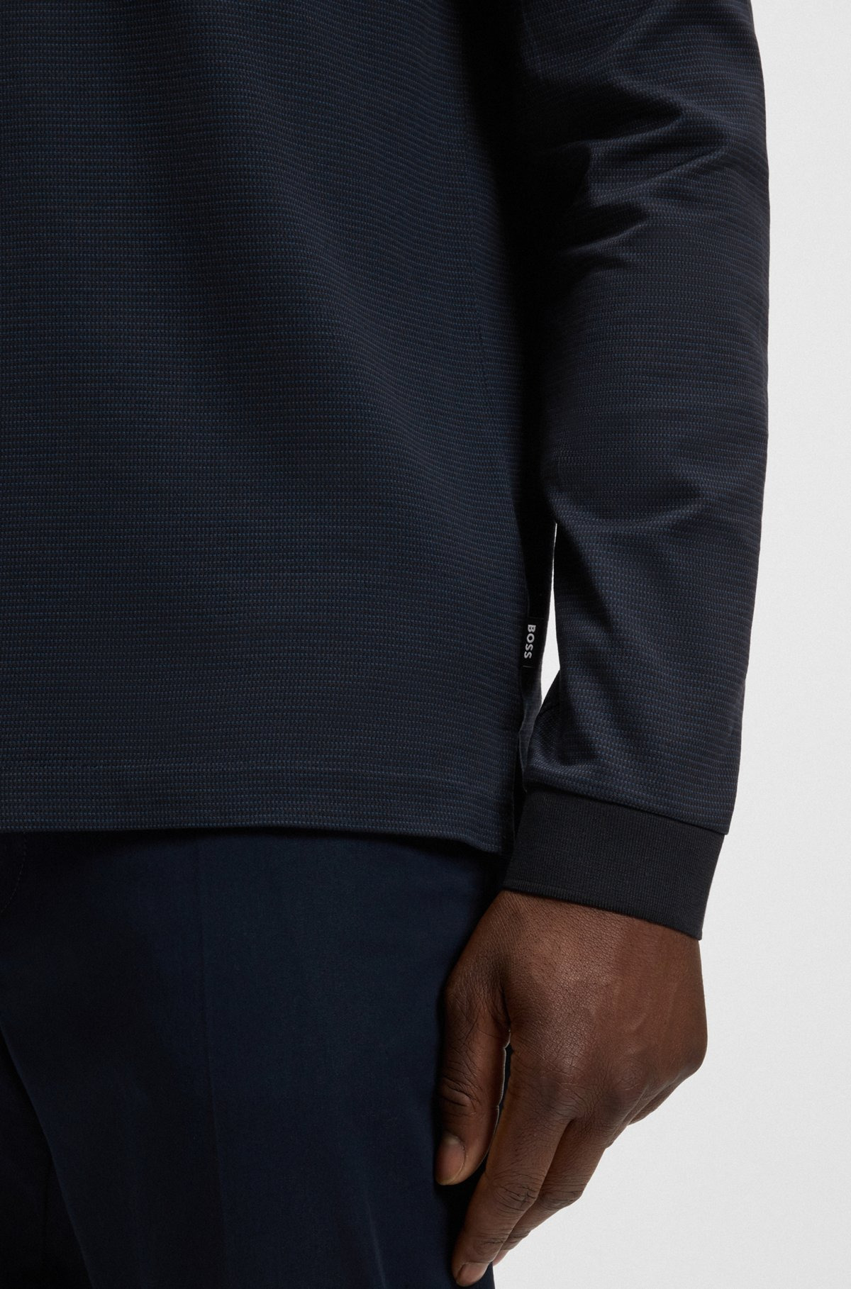 MERCERISED-COTTON POLO SHIRT WITH PLAIN COLLAR - 3