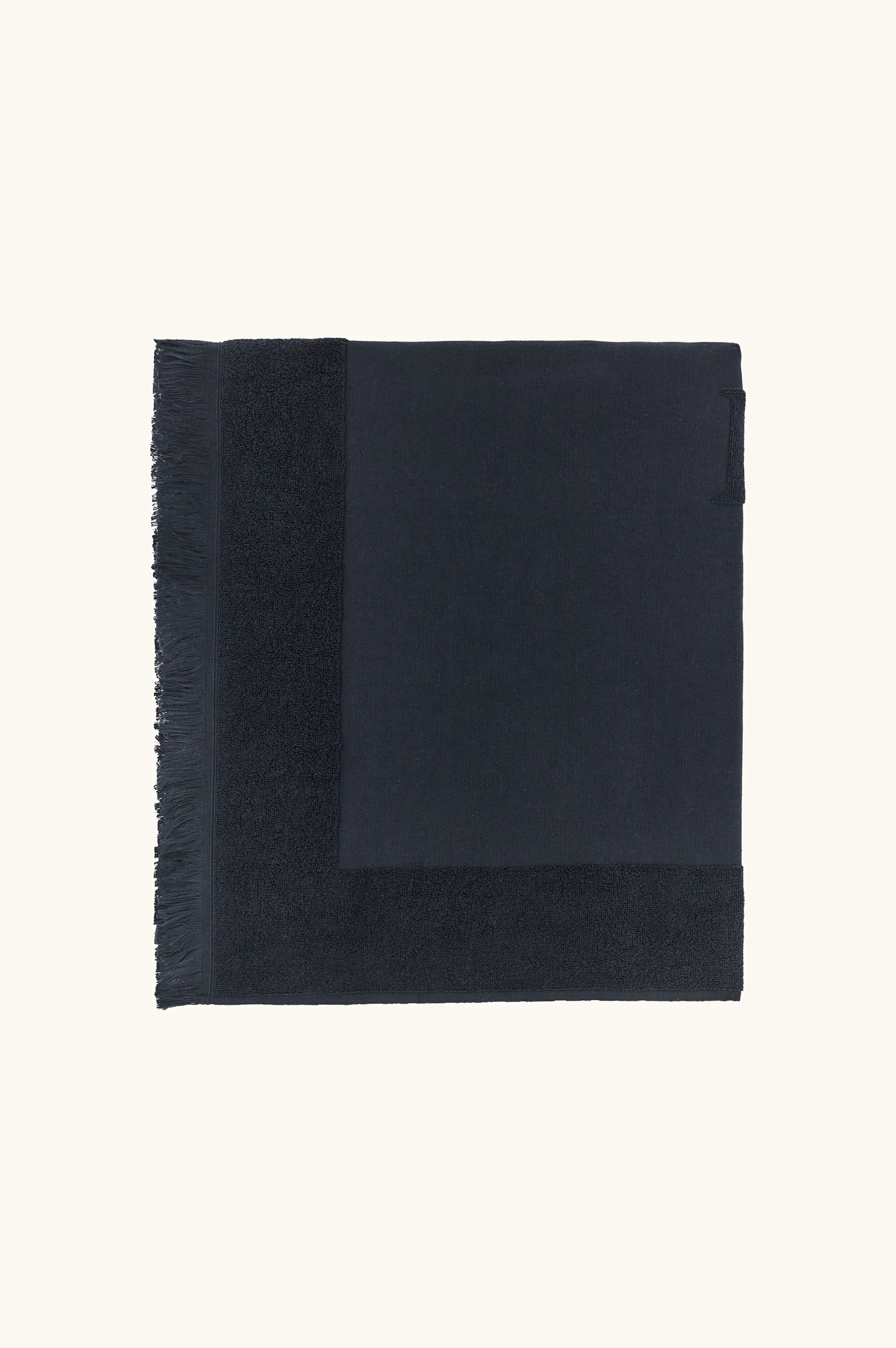 BEACH TOWEL WITH JACQUARD LOGO - 1