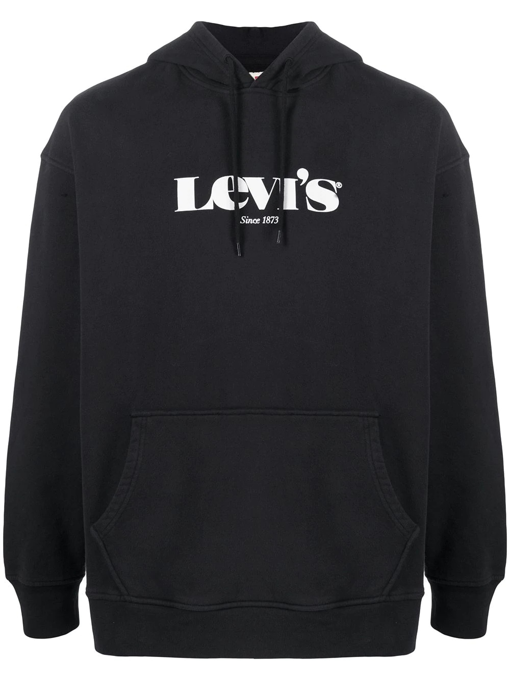 logo-print cotton hoodie - 1