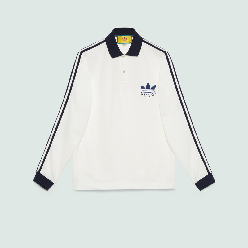 adidas x Gucci cotton piquet polo shirt 1
