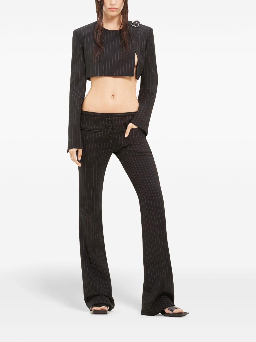 tailored pinstripe trousers - 2