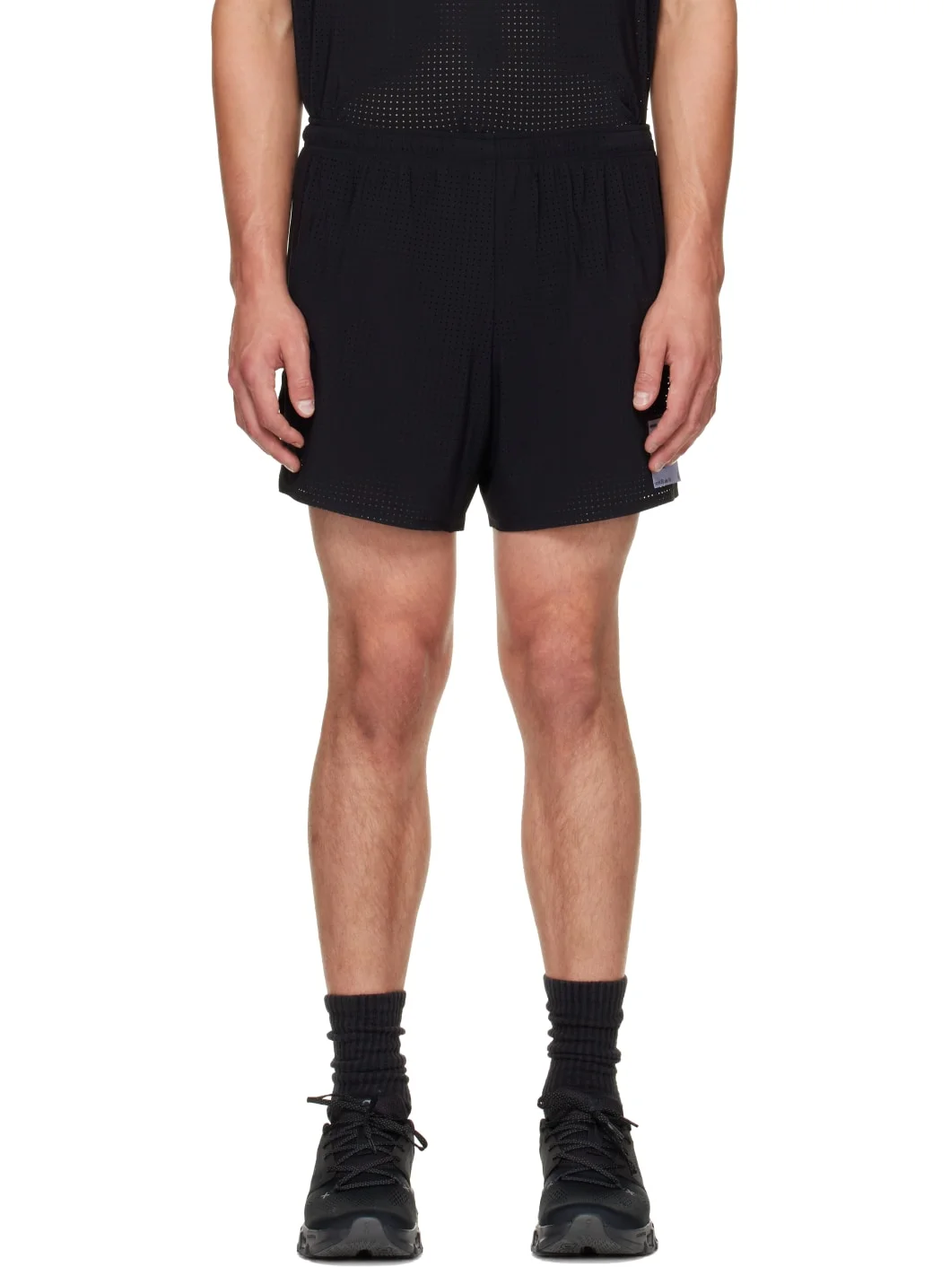 Black Space-O 5" Running Shorts - 1