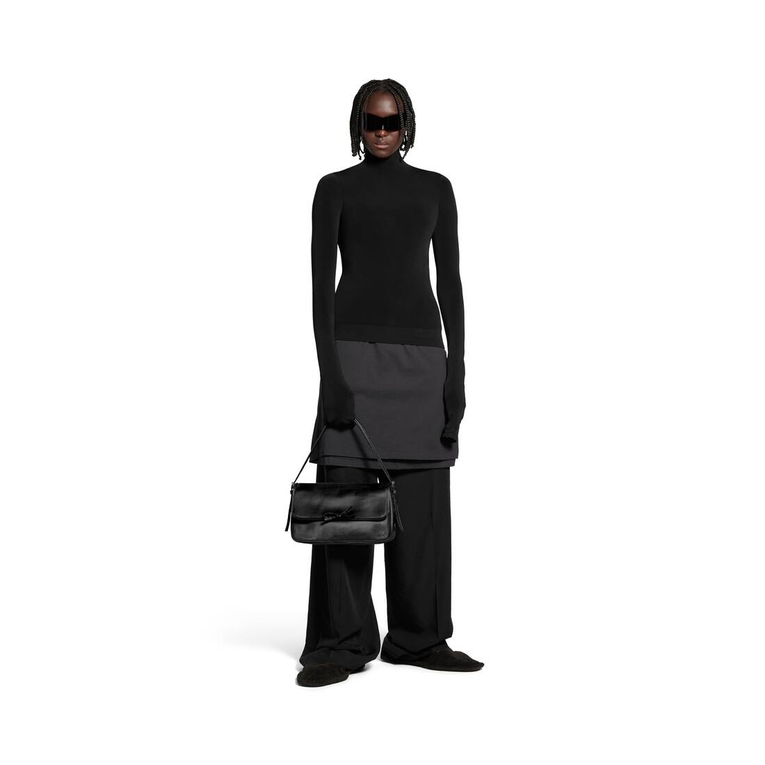 Women's Leopolda Pochette in Black - 2