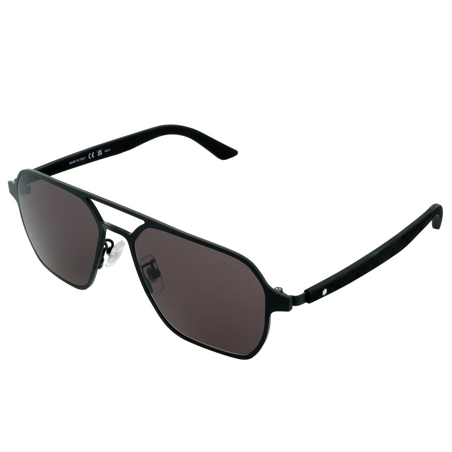 Montblanc Grey Navigator Men's Sunglasses MB0360S 001 56 - 3