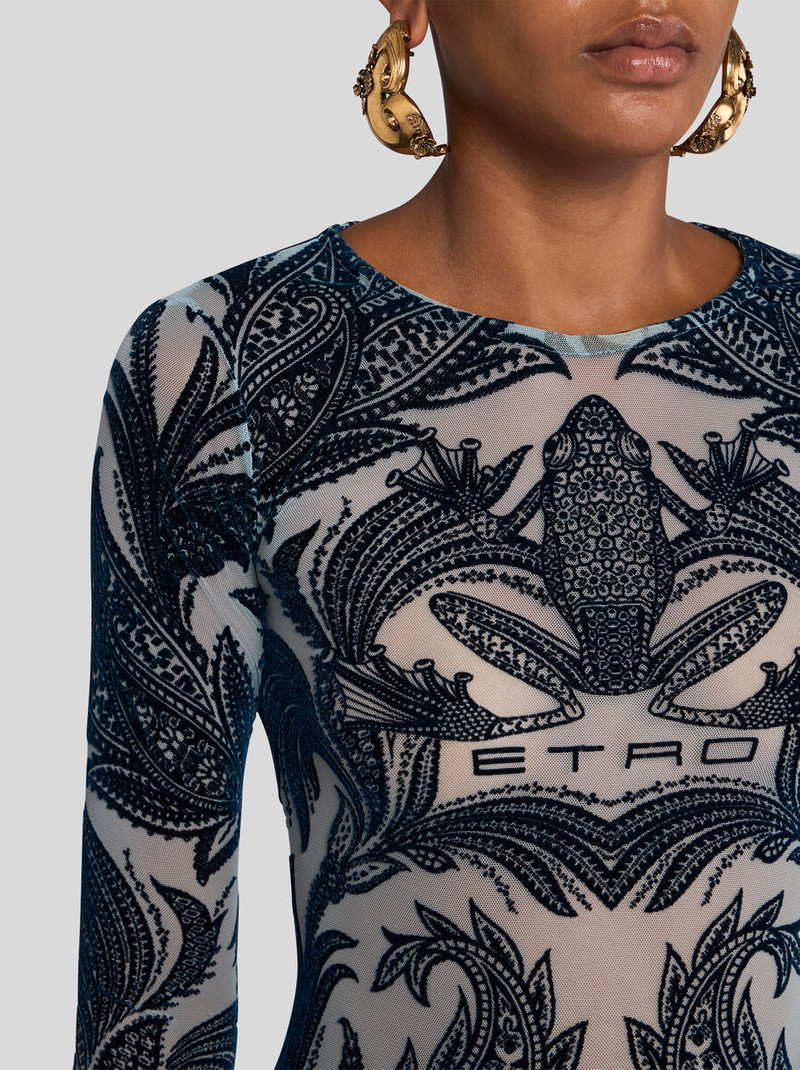 Etro FLOCKED TULLE TOP outlook