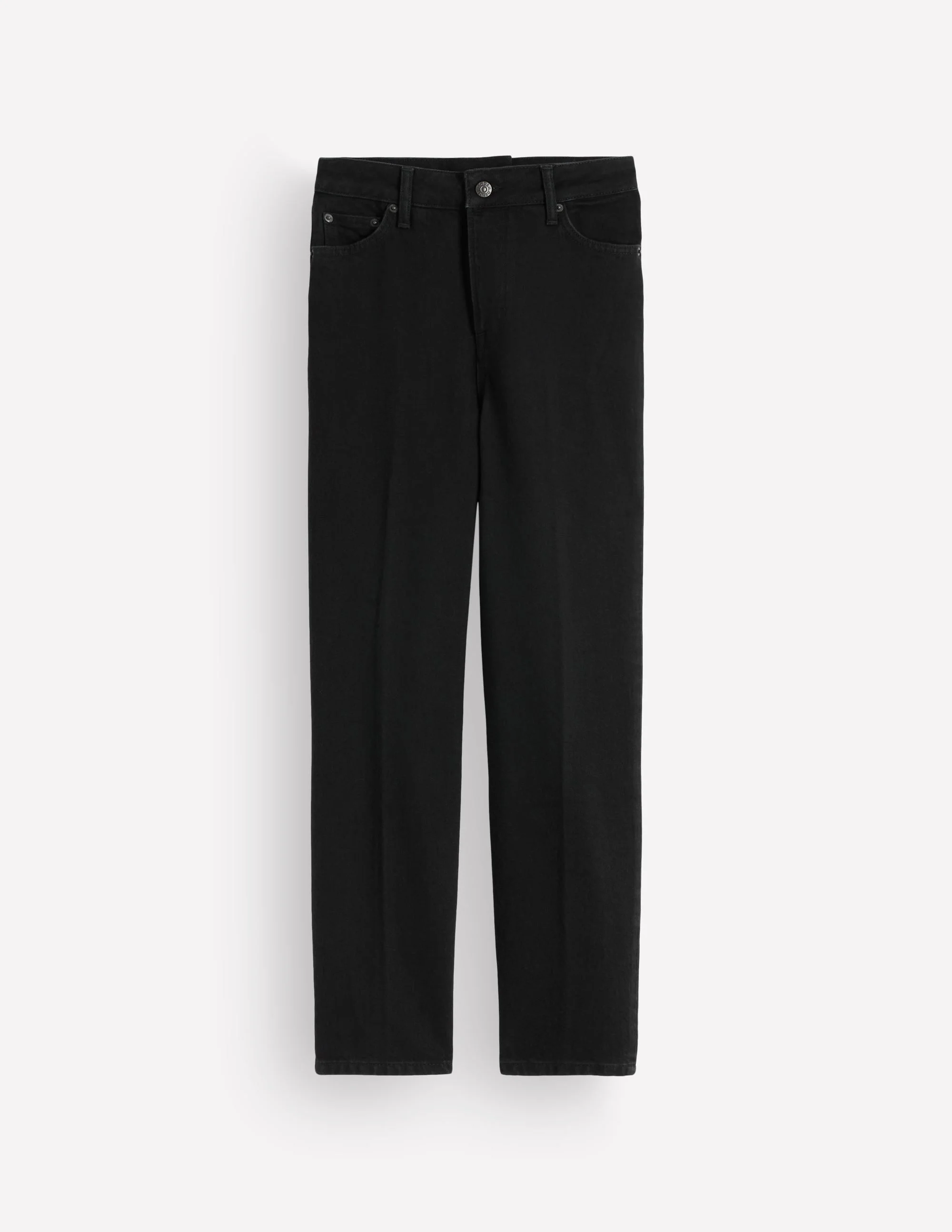 Tapered Leg Jeans-Washed Black - 1
