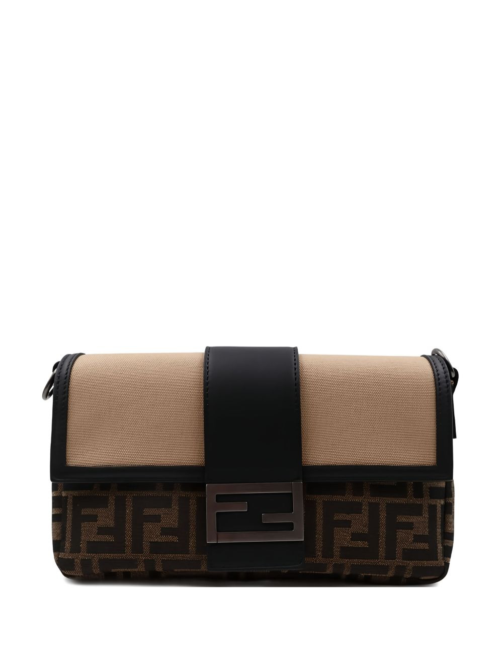 leather-jacquard baguette - 1