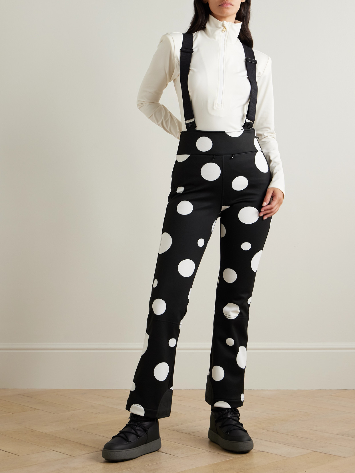 Ballon Printed Bootcut Ski Salopettes - 4