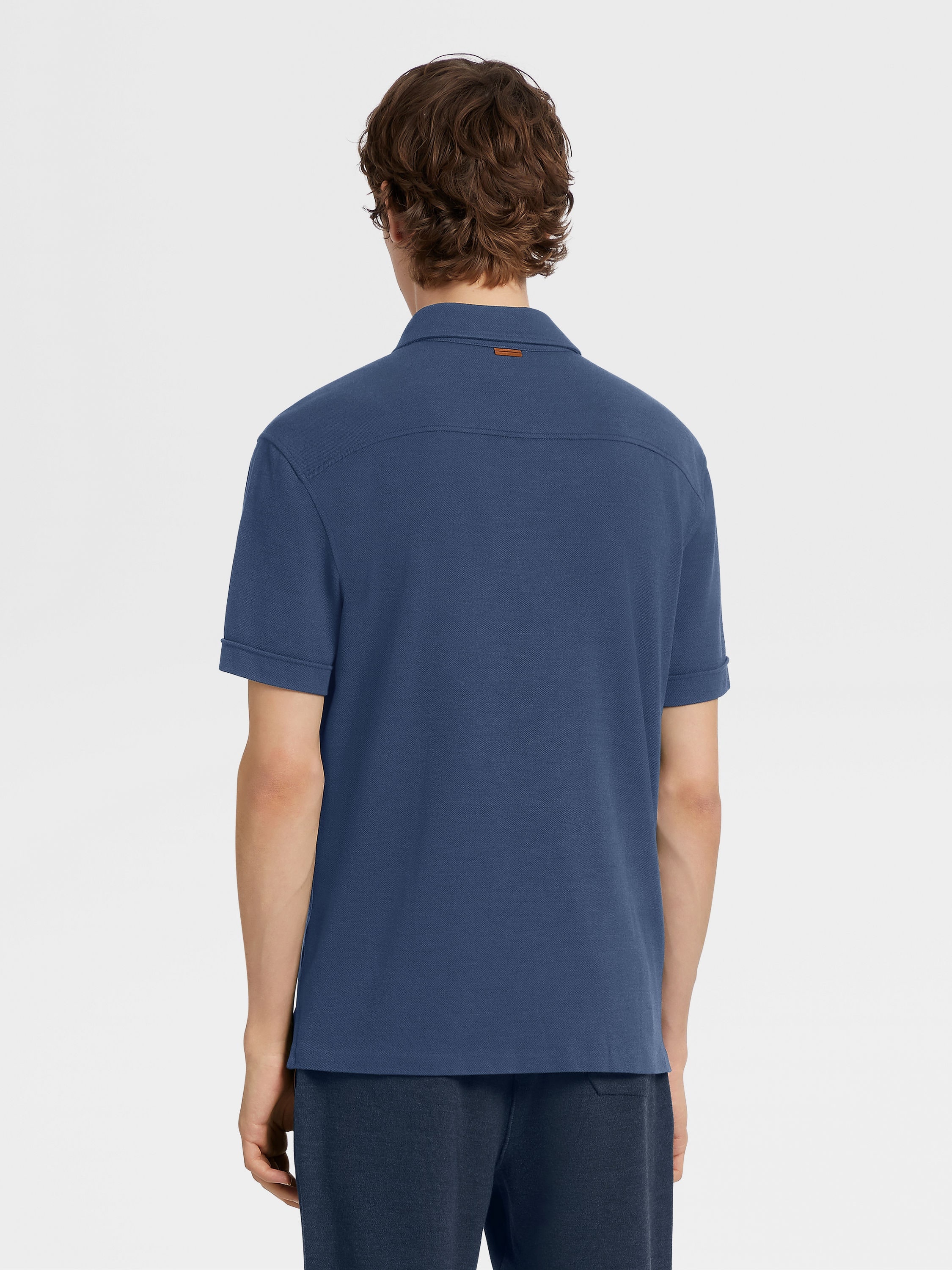 UTILITY BLUE 12MILMIL12 WOOL POLO SHIRT - 3