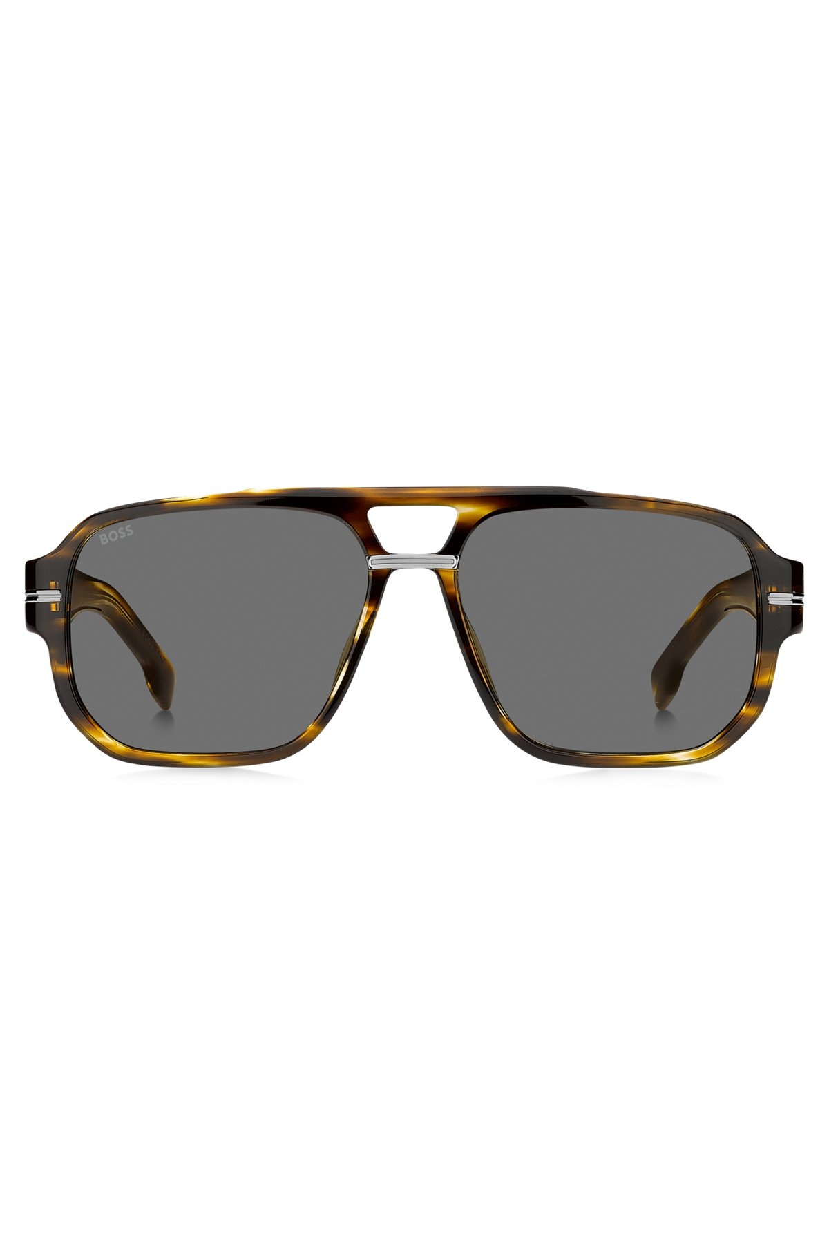 PATTERNED-ACETATE SUNGLASSES WITH SILVER-TONE DETAILS - 3