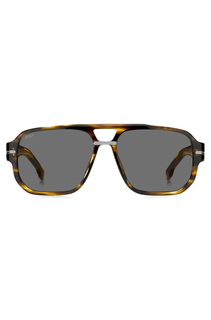 PATTERNED-ACETATE SUNGLASSES WITH SILVER-TONE DETAILS 3