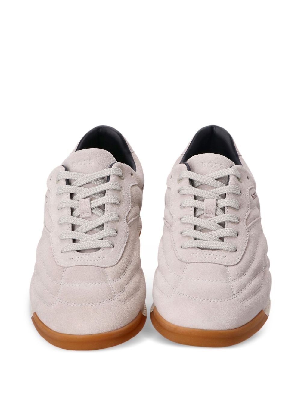 suede-panelled sneakers - 4