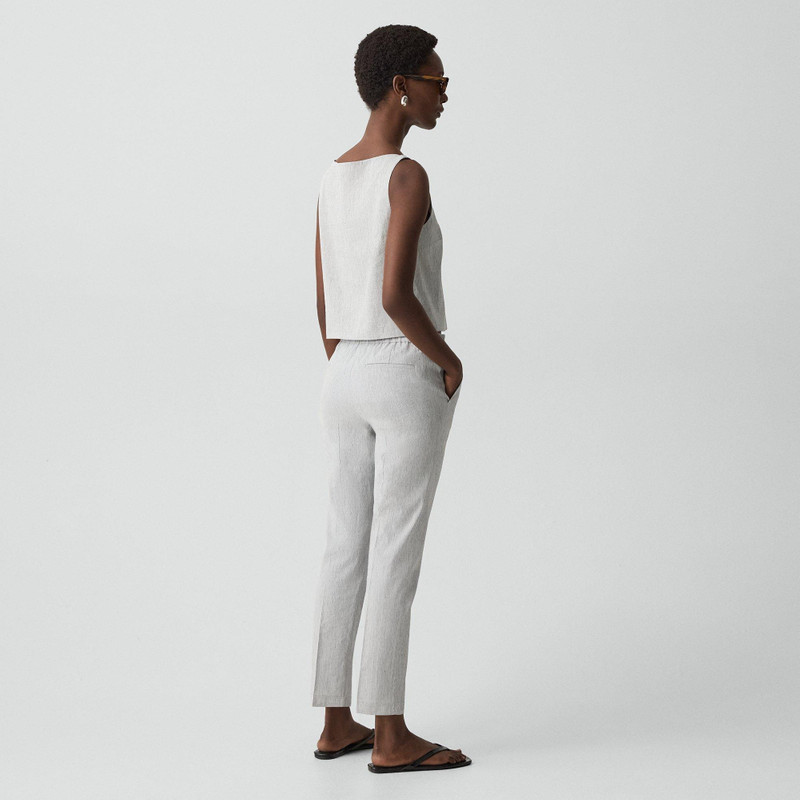 Theory Treeca Pull-On Pant in Textured Linen outlook