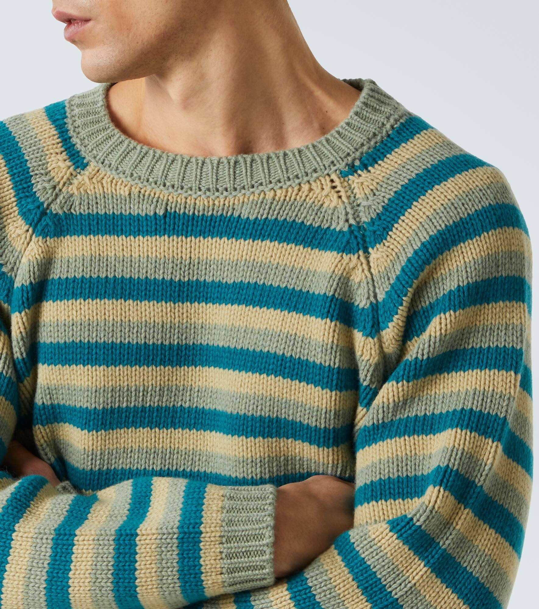 Mossy Glen striped wool sweater - 5