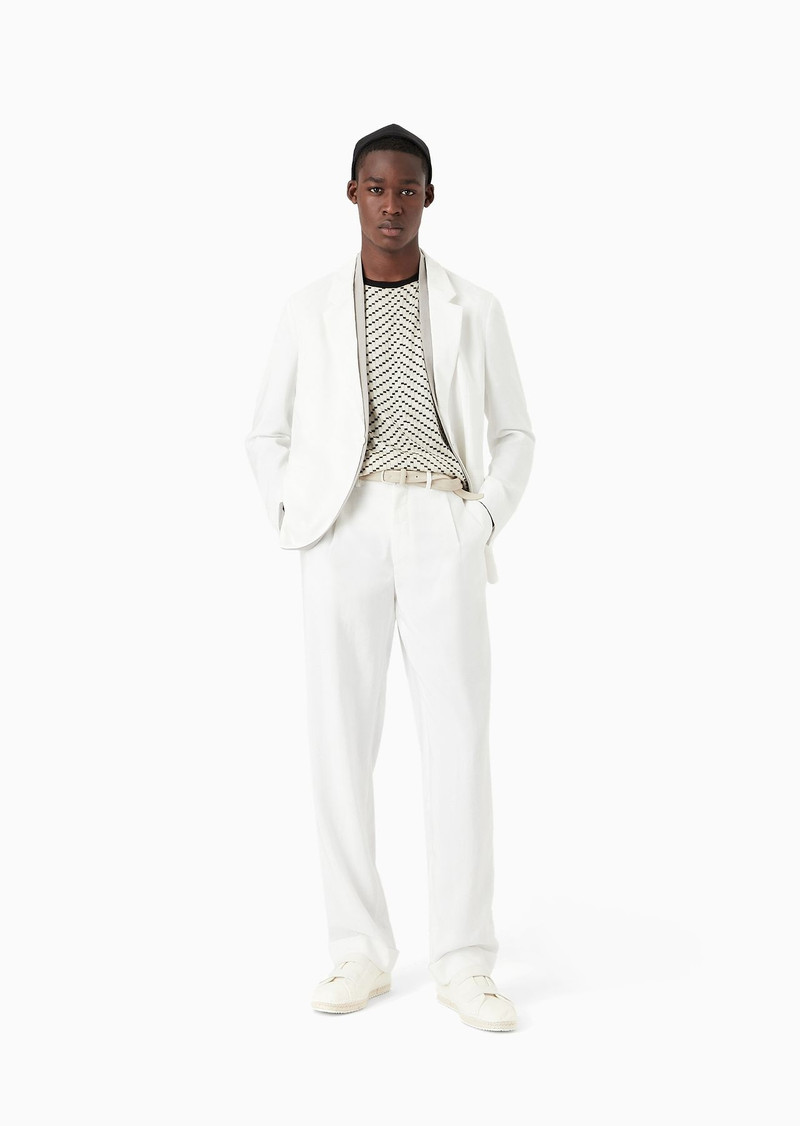 GIORGIO ARMANI Two-dart trousers in a silk-blend twill outlook