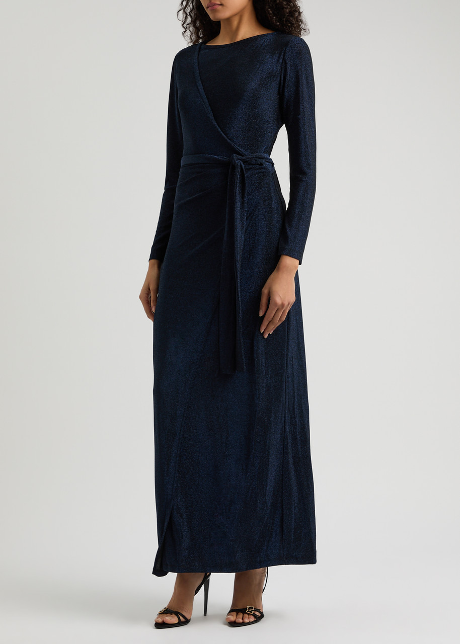 Diane Von Furstenberg Simona Wrap-effect Lamé Maxi Dress - 2