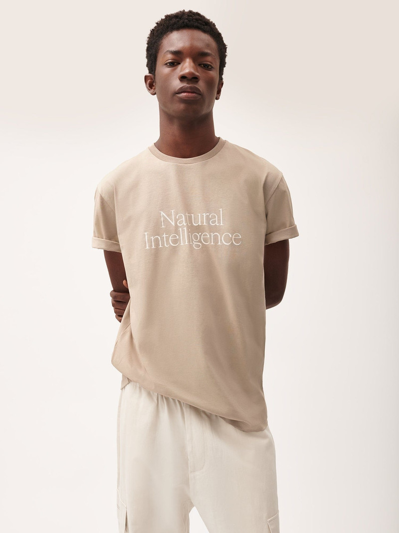 PANGAIA Mens 365 Natural Intelligence T-Shirt - Mirage Beige outlook