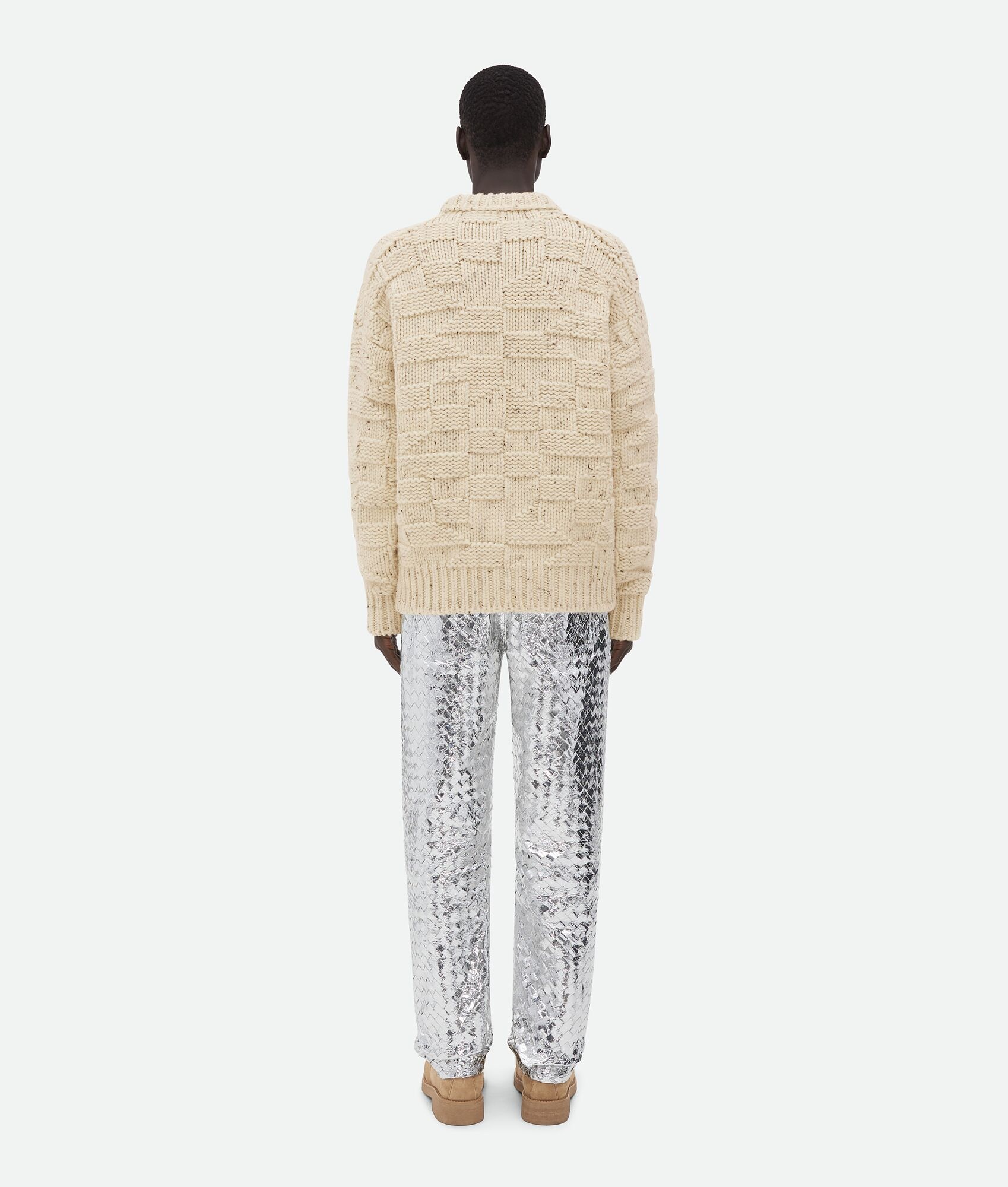 Heavy Intreccio Graphic Wool Sweater - 3