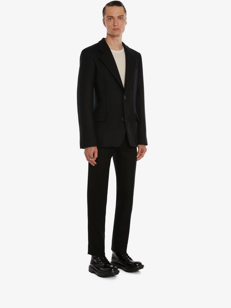 Herringbone Lace Detail Jacket in Black 3