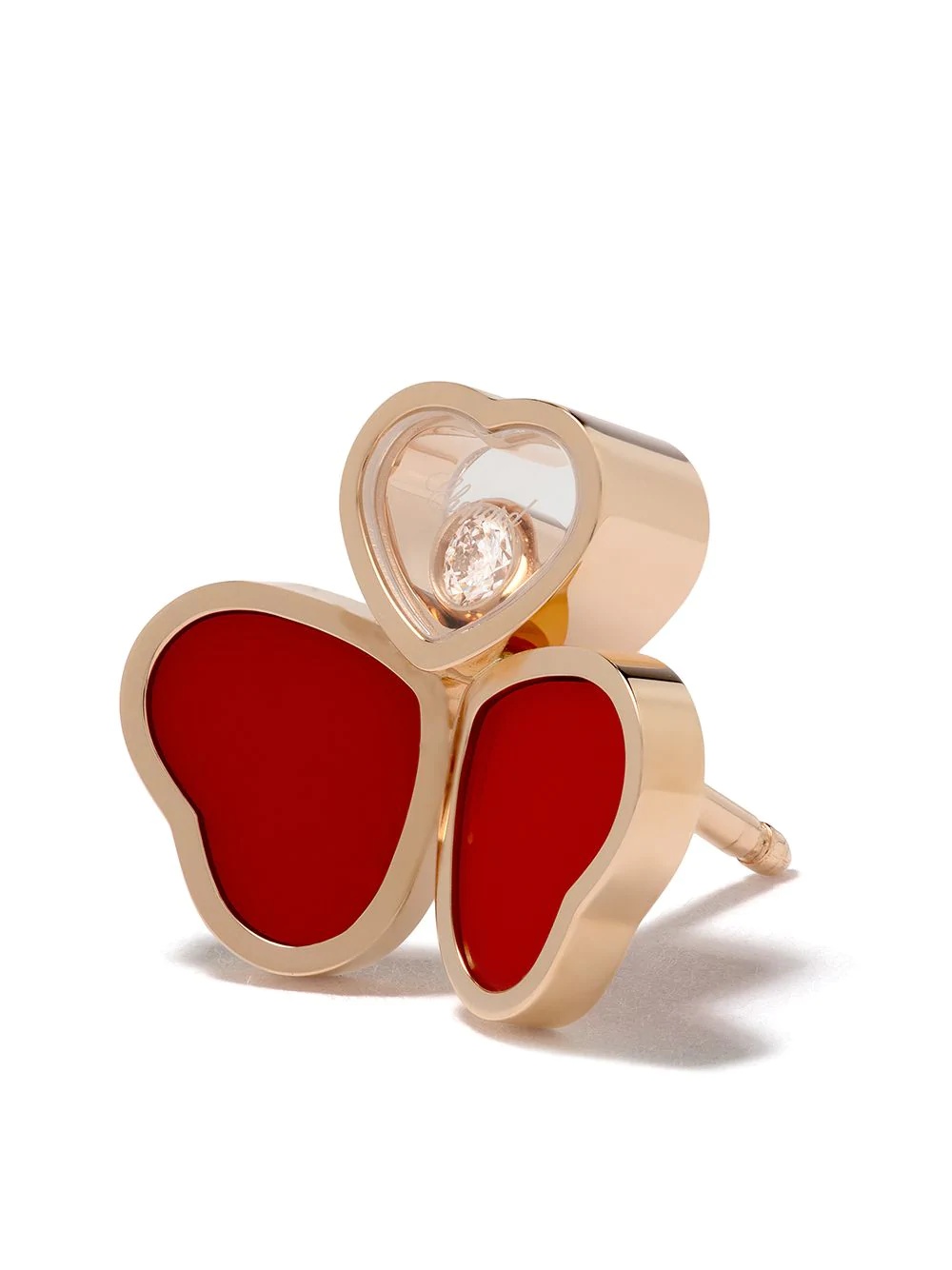 18kt rose gold, diamond Happy Hearts earrings - 3