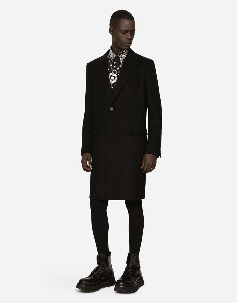 Deconstructed single-breasted wool coat 4