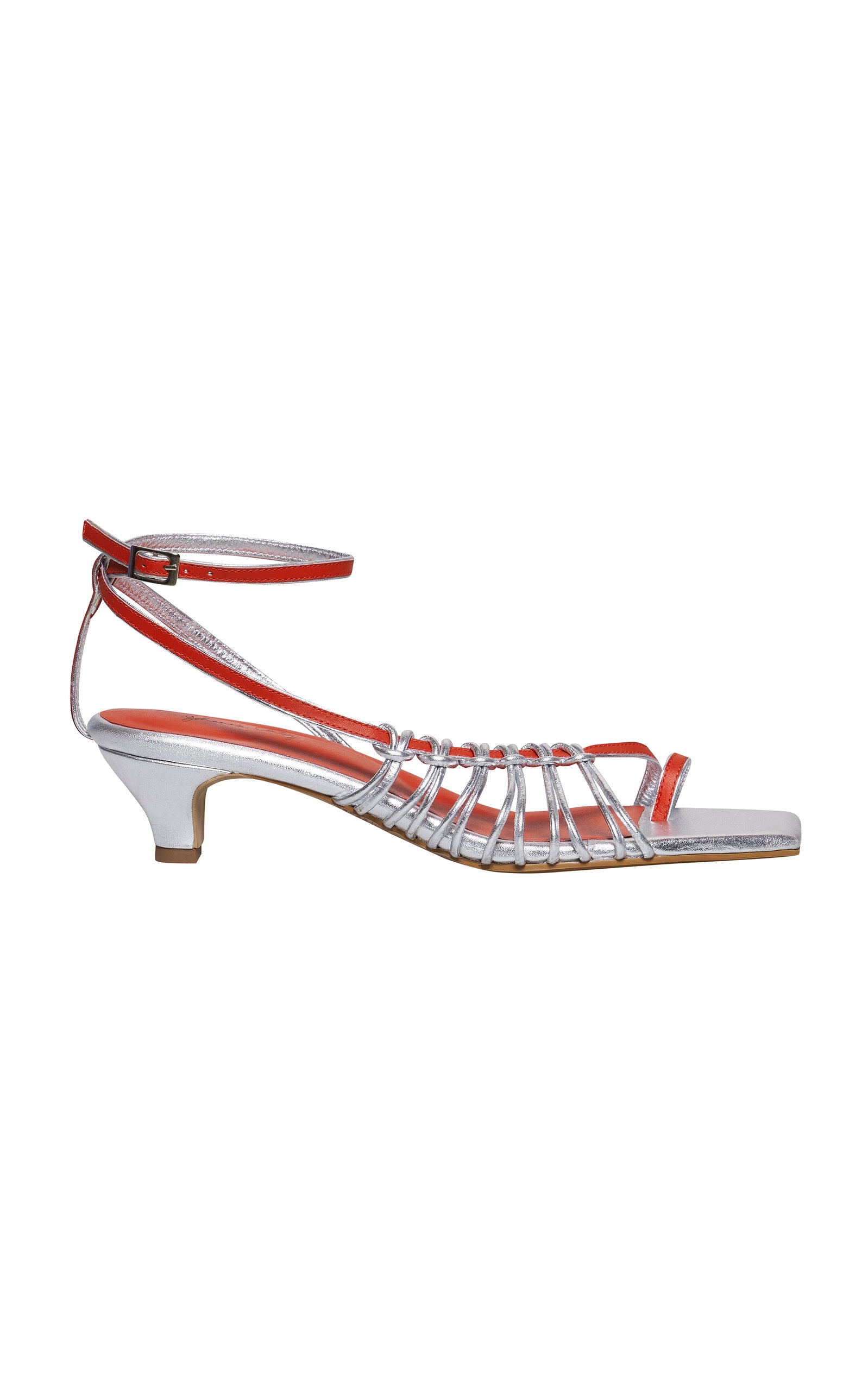 Dining And Dancing Leather Sandals silver - 1