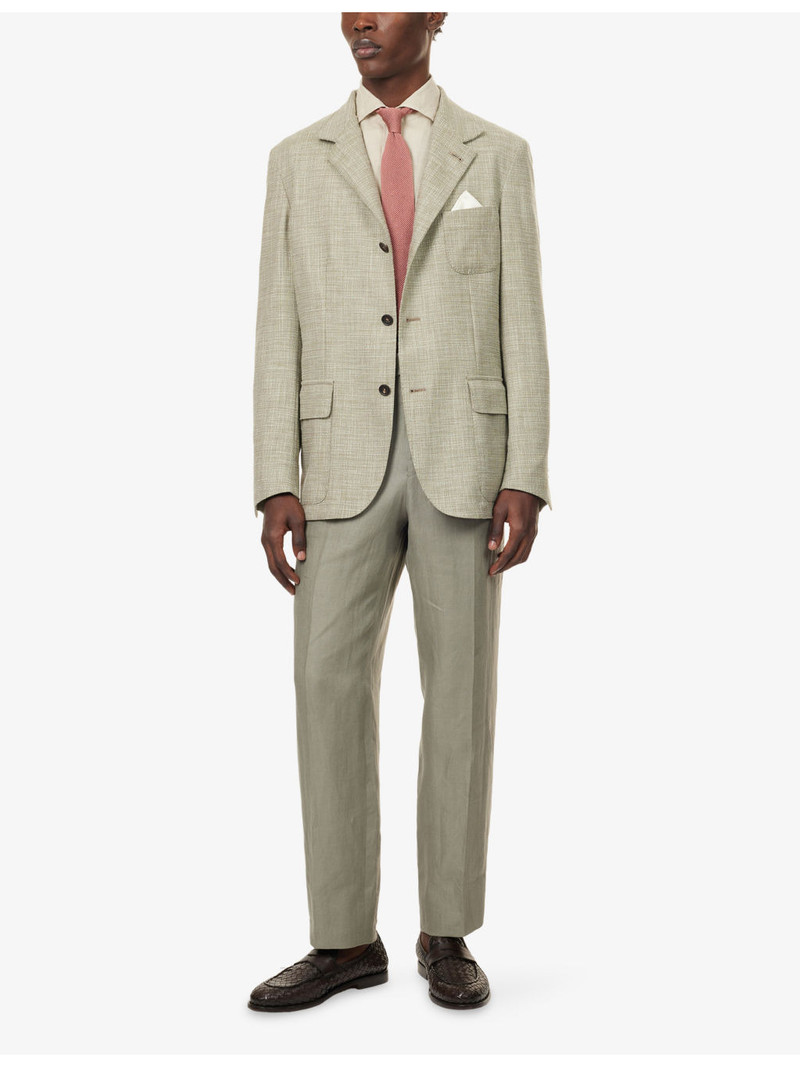 CORNELIANI Short-Sleeve Linen Shirt outlook